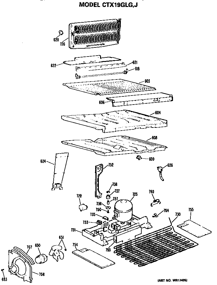 Hotpoint CTX19GLGRWH unit parts diagram