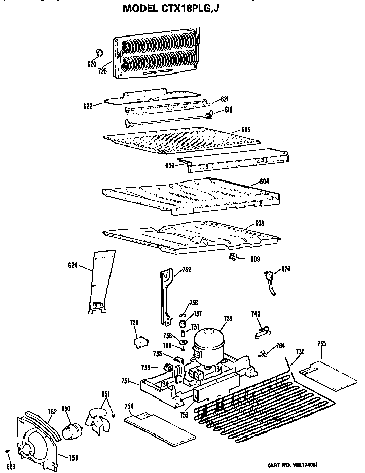 Hotpoint CTX18PLJRAD unit parts diagram