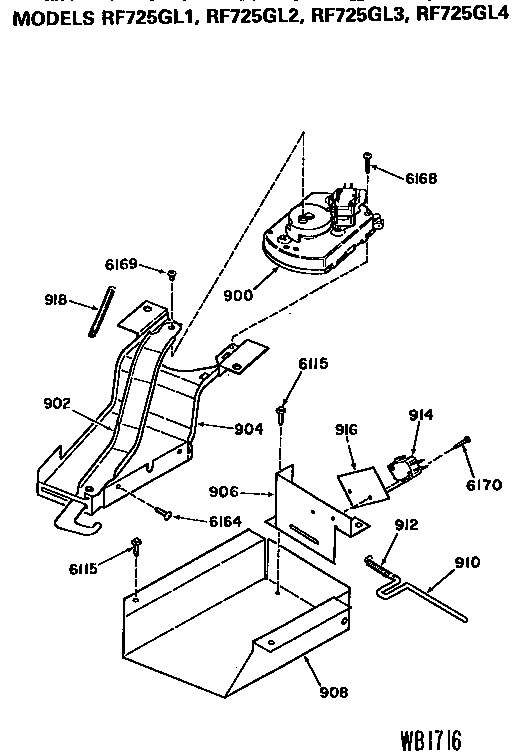 Hotpoint RF725GL1G door lock diagram