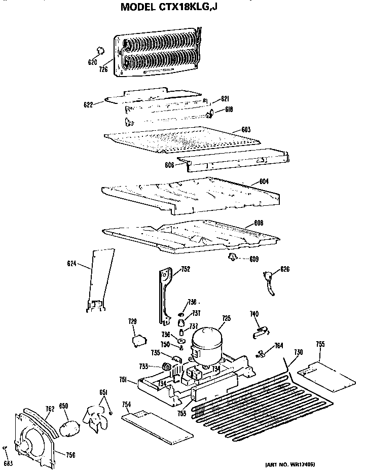 Hotpoint CTX18KLGRAD unit parts diagram