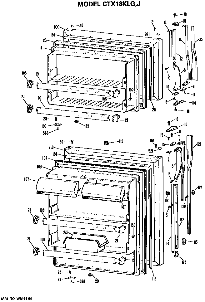 Hotpoint CTX18KLGRAD doors diagram