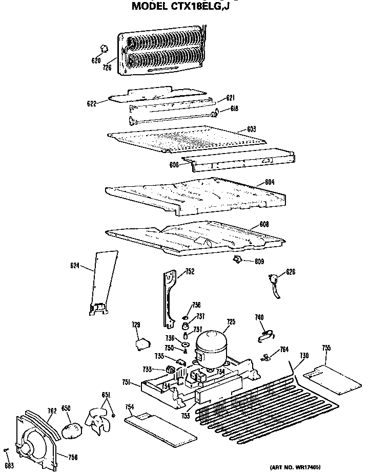 Hotpoint CTX18ELGRAD unit parts diagram
