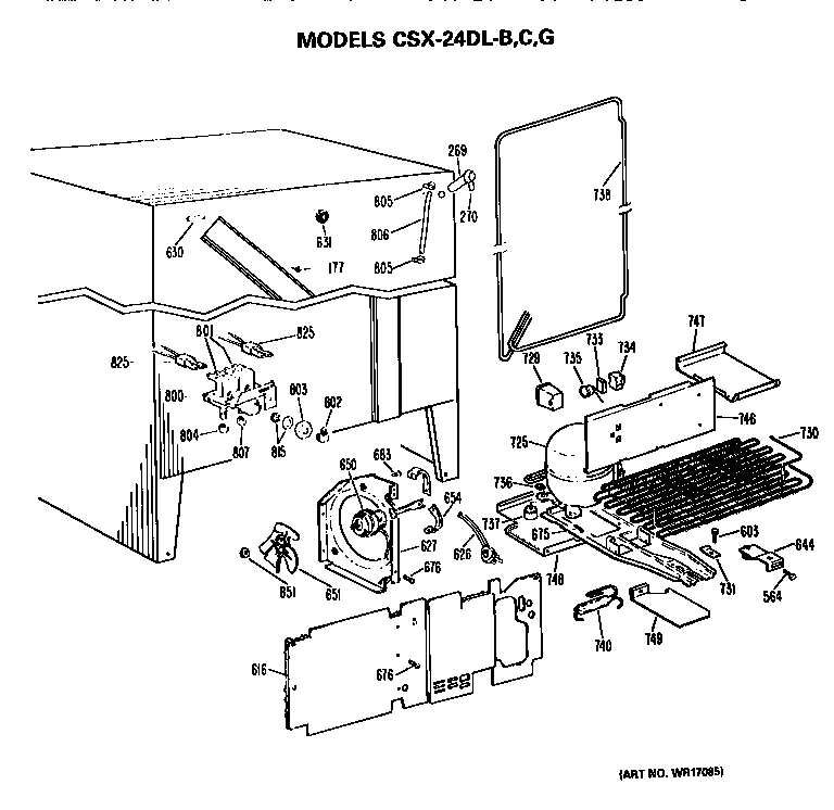 Hotpoint CSX24DLC unit parts diagram