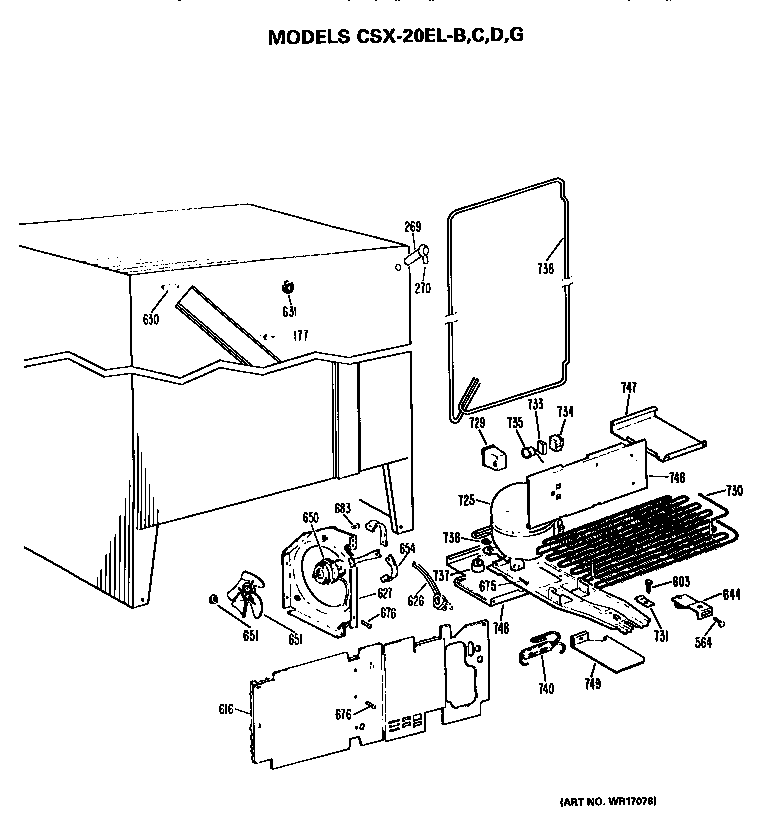 Hotpoint CSX20ELG unit parts diagram