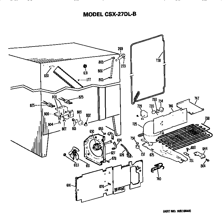 Hotpoint CSX27DLB unit parts diagram