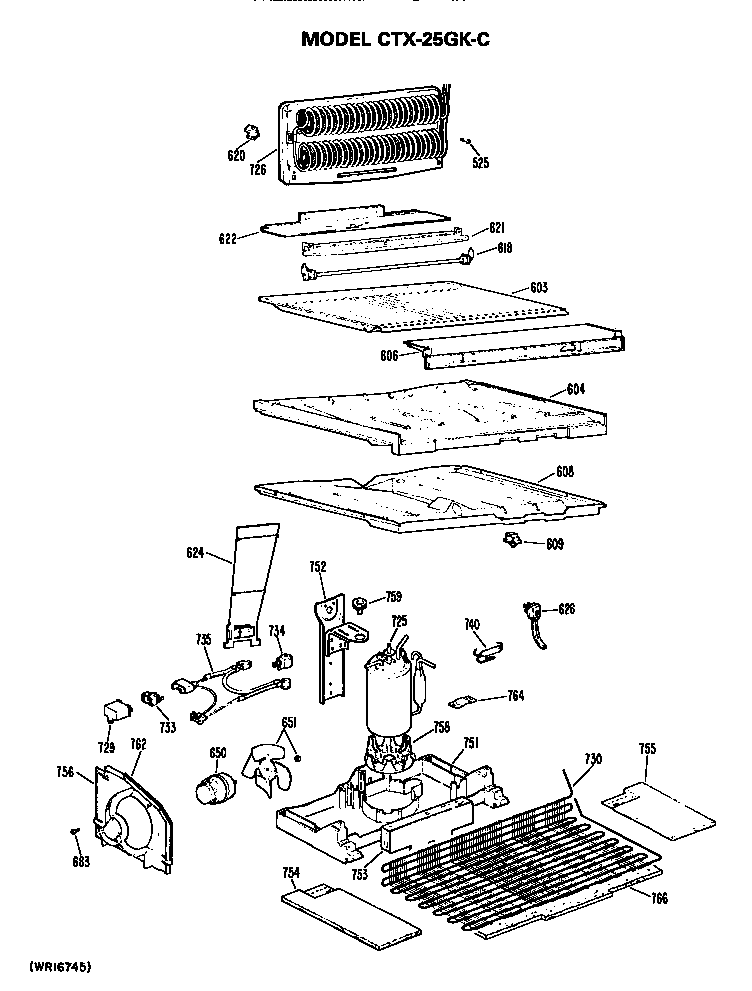 Hotpoint CTX25GKCR unit parts diagram