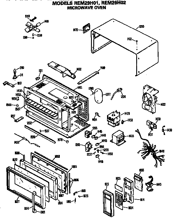 Hotpoint REM29H01 replacement parts diagram