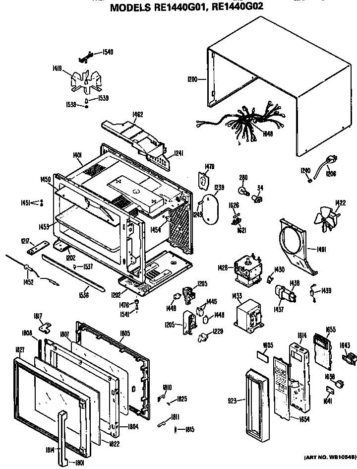 Hotpoint RE1440G02 replacement parts diagram