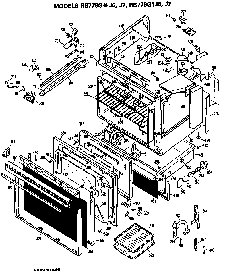 Hotpoint RS779G1J7 body diagram