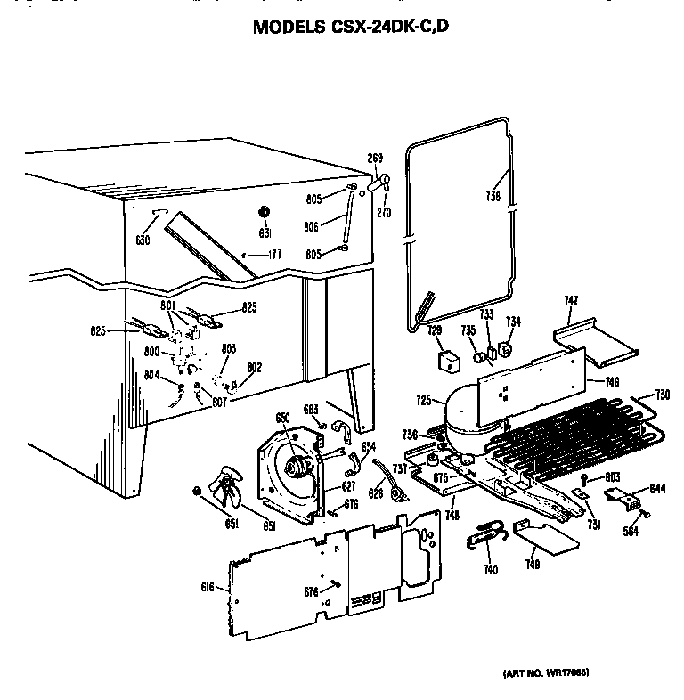 Hotpoint CSX24DKD unit parts diagram