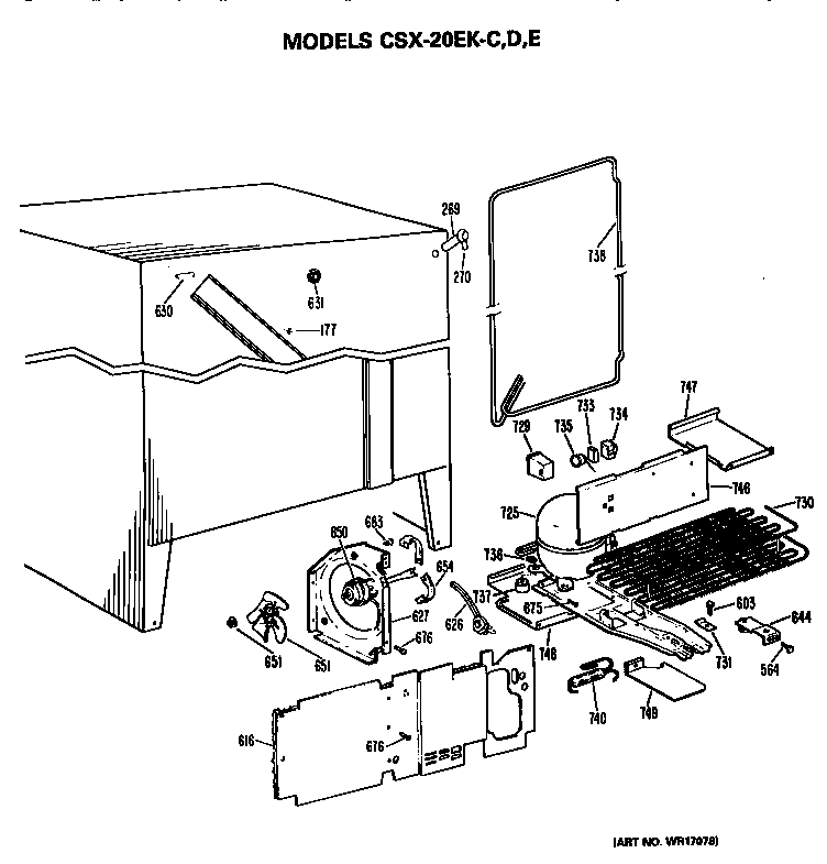 Hotpoint CSX20EKD unit parts diagram