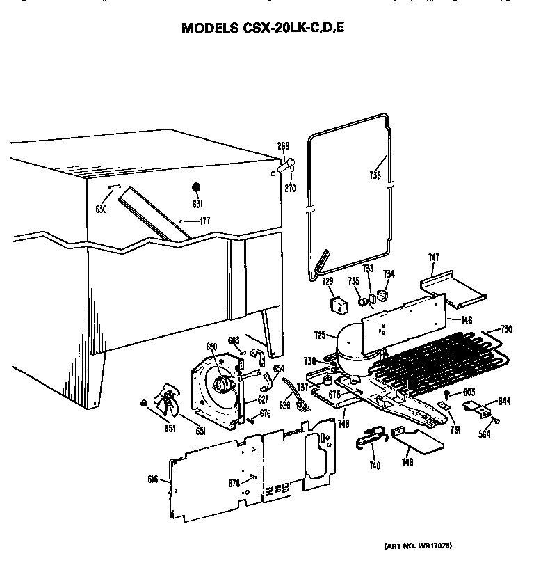 Hotpoint CSX20LKC unit parts diagram