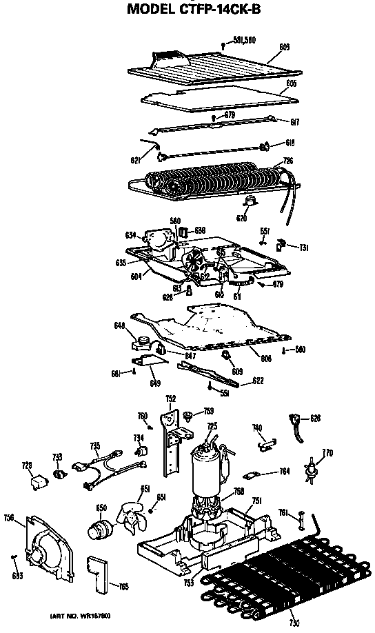 Hotpoint CTFP14CKBR unit parts diagram