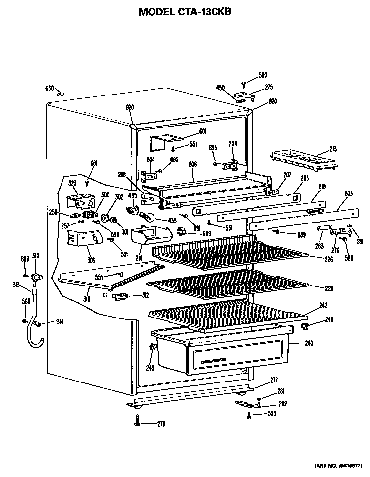 Hotpoint CTA13CKBLAD cabinet parts diagram