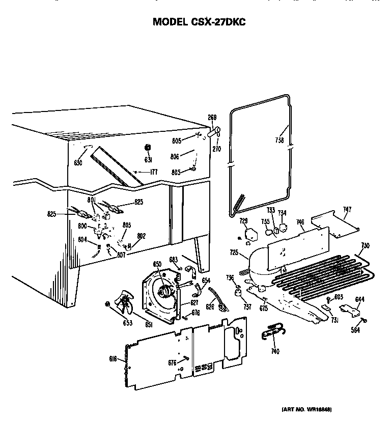Hotpoint CSX27DKC unit parts diagram