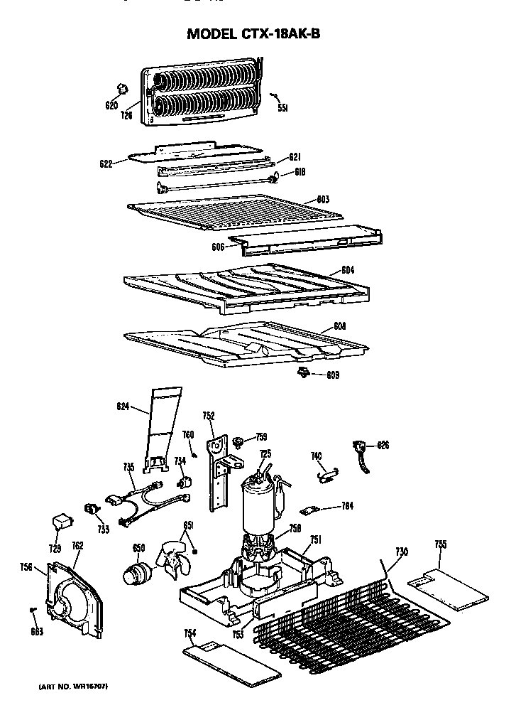 Hotpoint CTX18AKBL unit parts diagram