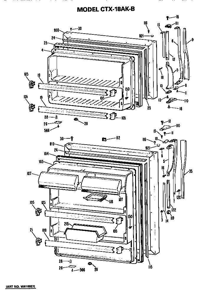 Hotpoint CTX18AKBL doors diagram