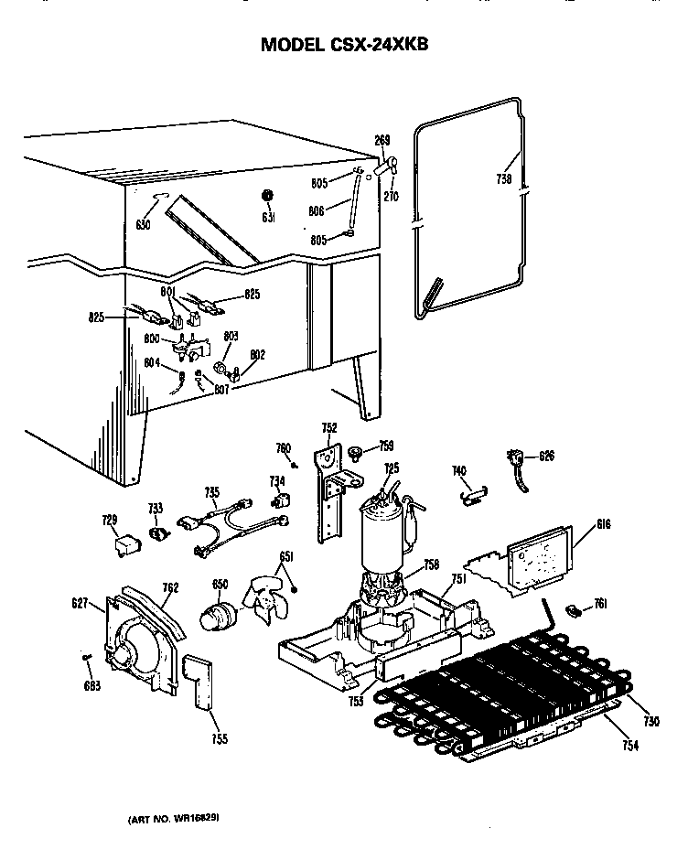 Hotpoint CSX24XKB unit parts diagram