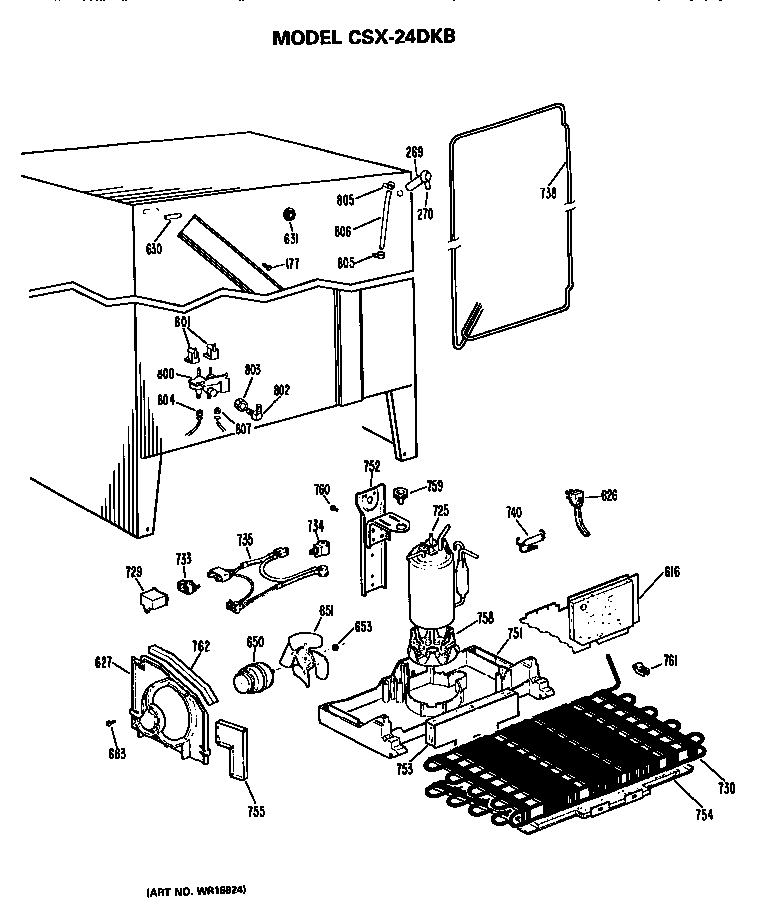 Hotpoint CSX24DKB unit parts diagram