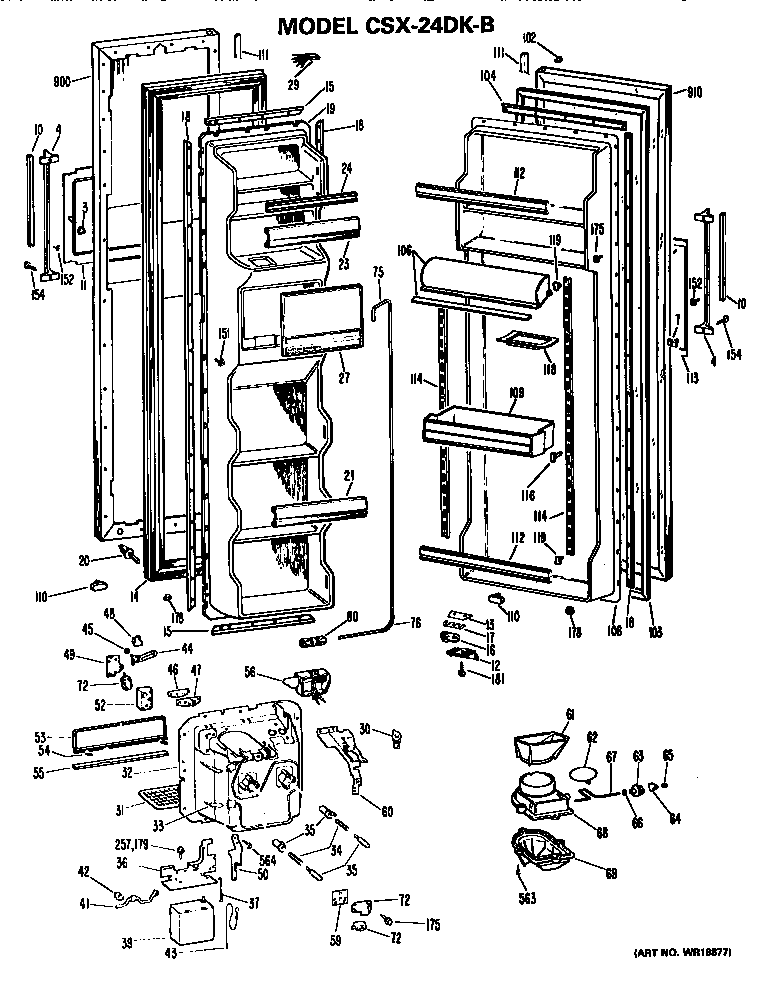 Hotpoint CSX24DKB doors diagram