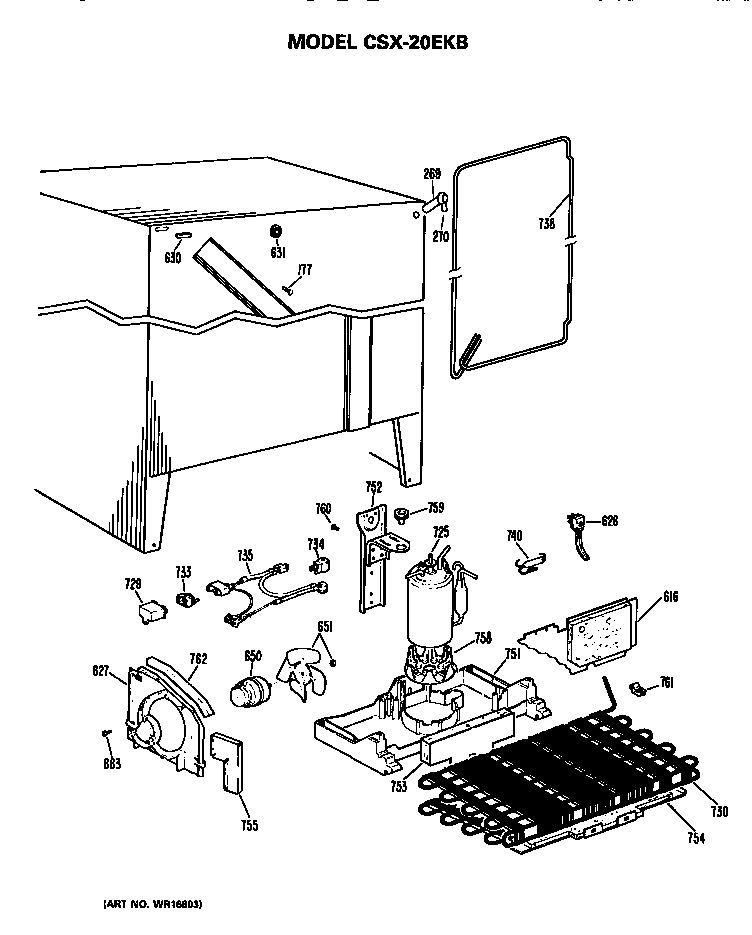 Hotpoint CSX20EKB unit parts diagram