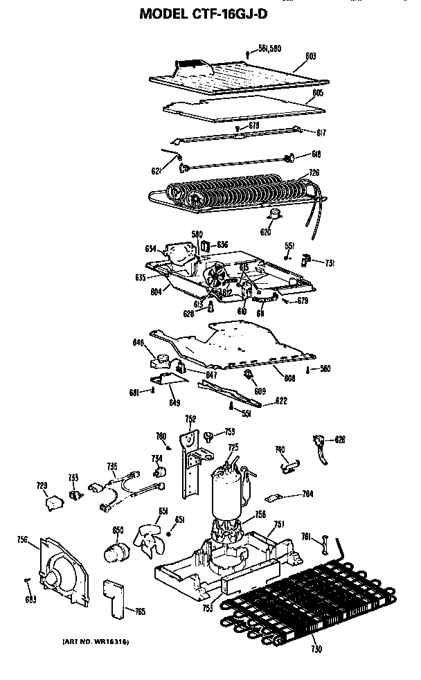 Hotpoint CTF16GJD unit parts diagram