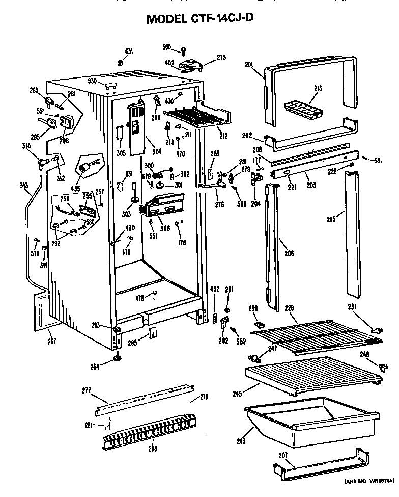 Hotpoint CTF14CJDL cabinet parts diagram