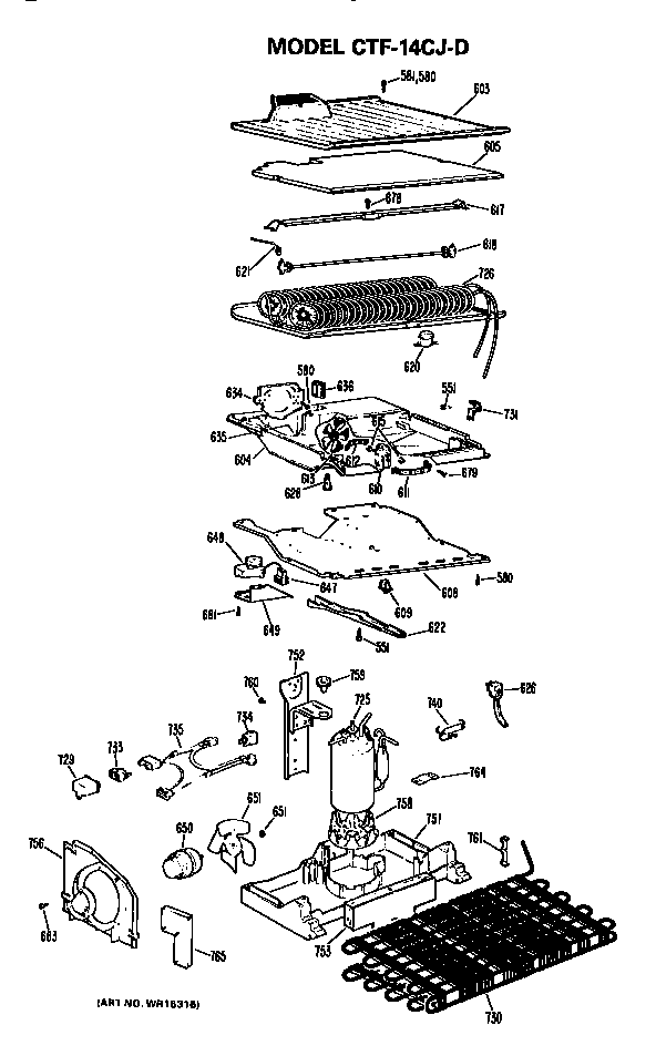 Hotpoint CTF14CJDL unit parts diagram
