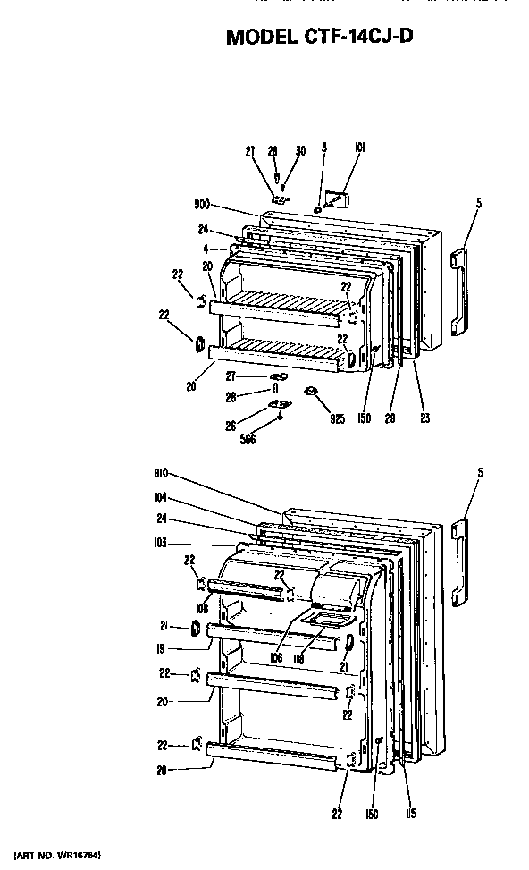Hotpoint CTF14CJDL doors diagram