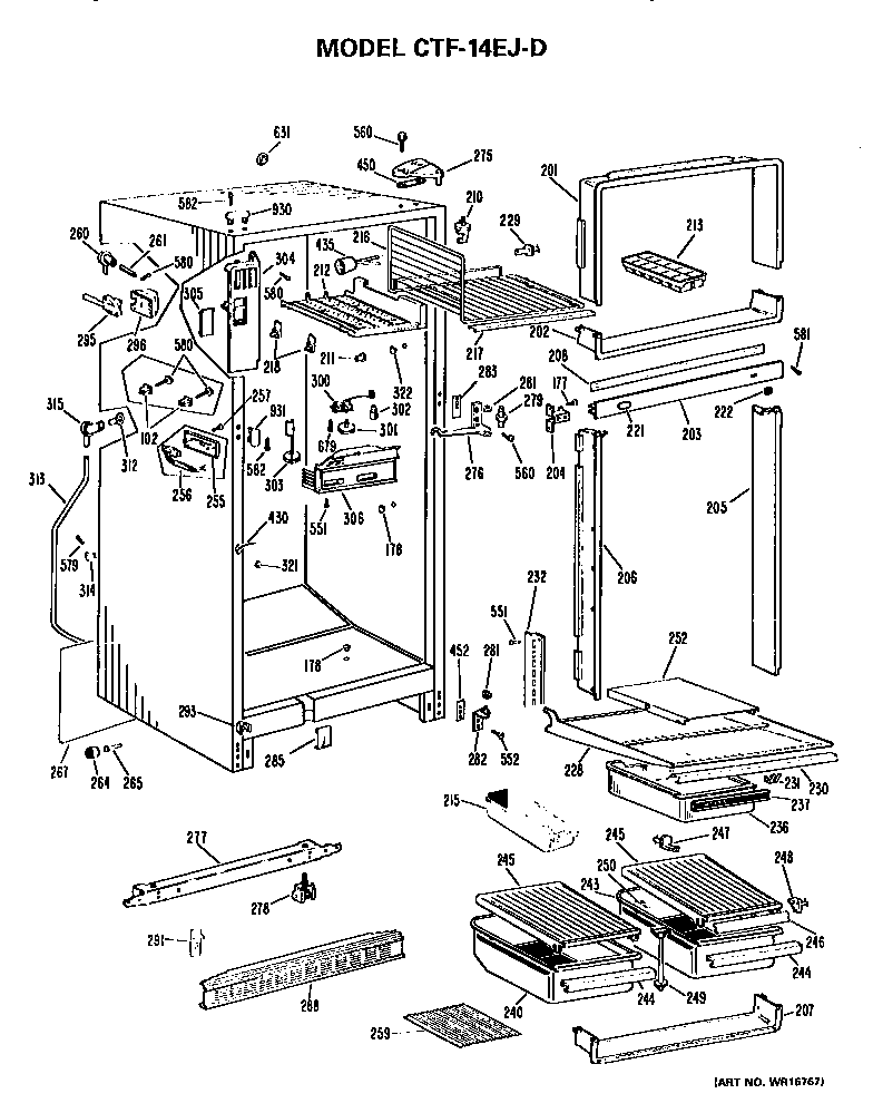 Hotpoint CTF14EJD cabinet parts diagram