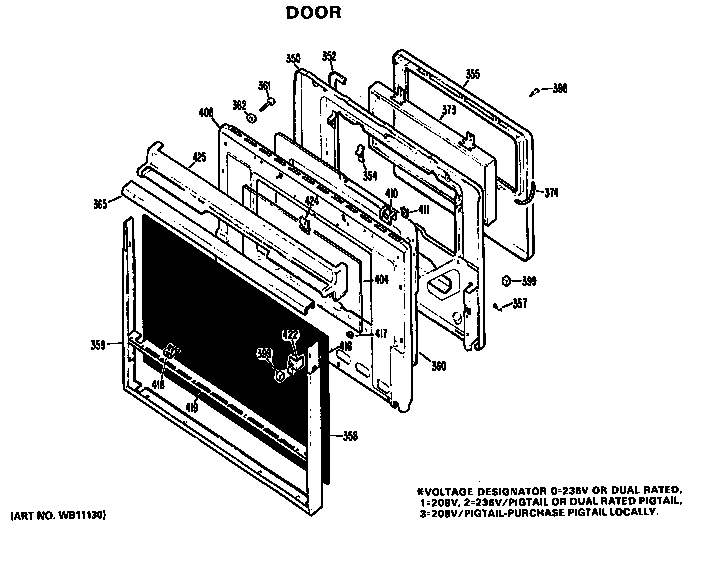 Hotpoint RK747G*J4 door diagram