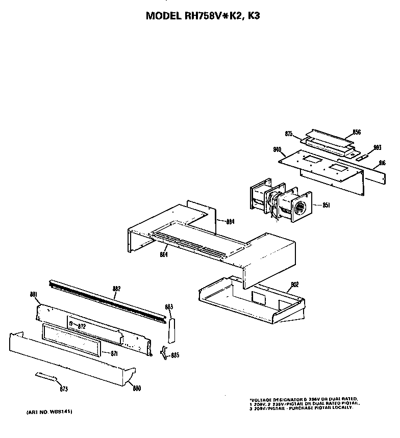 Hotpoint RH758V*K2 exhaust diagram