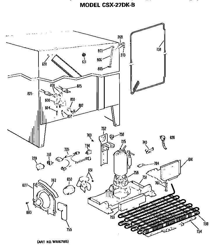 Hotpoint CSX27DKB unit parts diagram