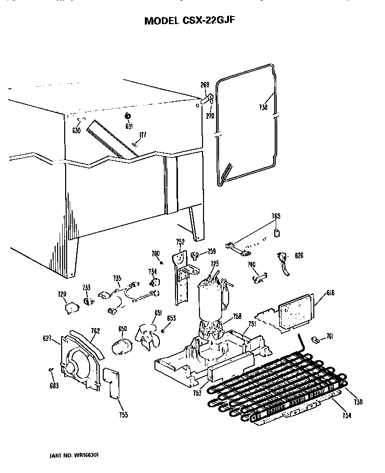 Hotpoint CSX22GJF unit parts diagram