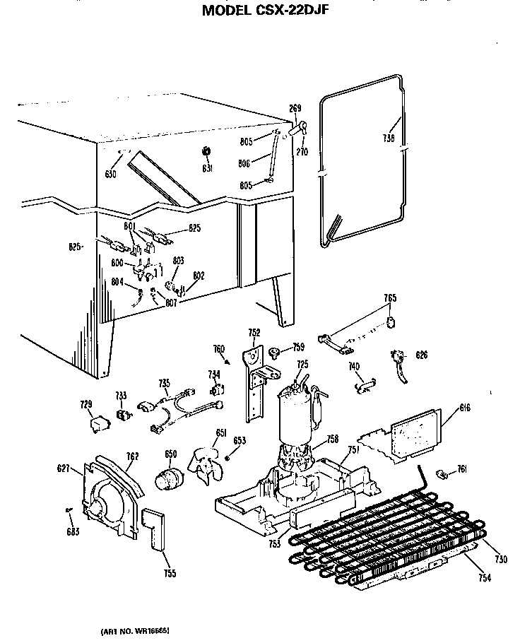 Hotpoint CSX22DJF unit parts diagram