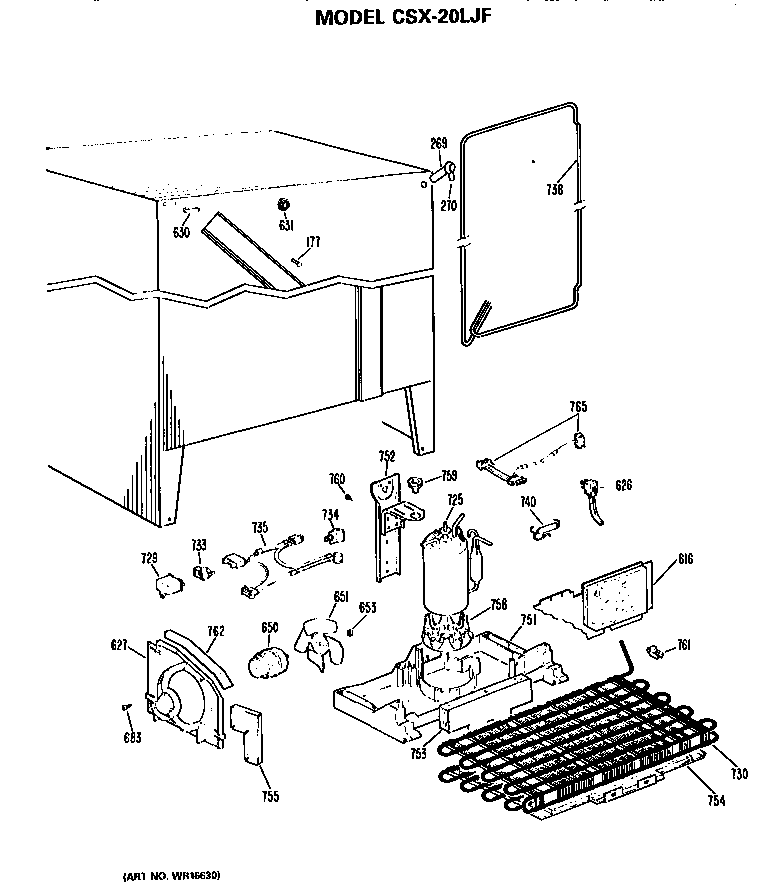 Hotpoint CSX20LJF unit parts diagram