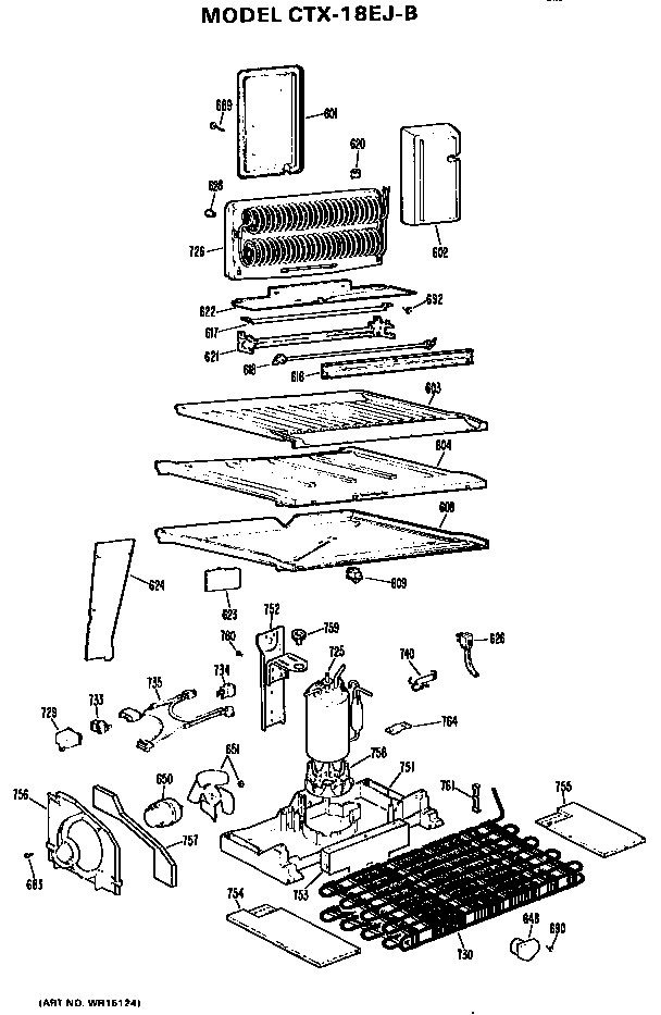 Hotpoint CTX18EJBR unit parts diagram