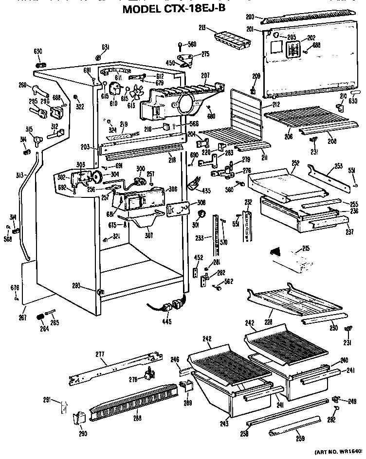 Hotpoint CTX18EJBR cabinet parts diagram
