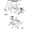 Hotpoint RGB744GEJ6 backsplash assembly diagram