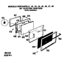 Hotpoint RGB744GEJ6 door assembly diagram