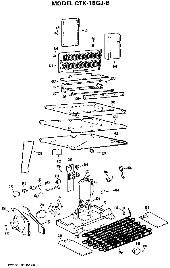 Hotpoint CTX18GJBR unit parts diagram