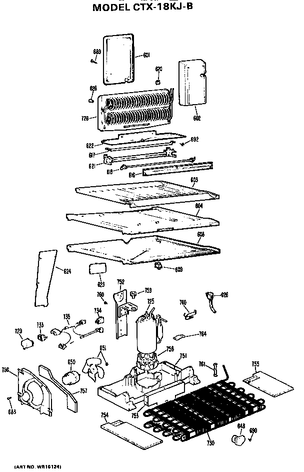 Hotpoint CTX18KJBR unit parts diagram