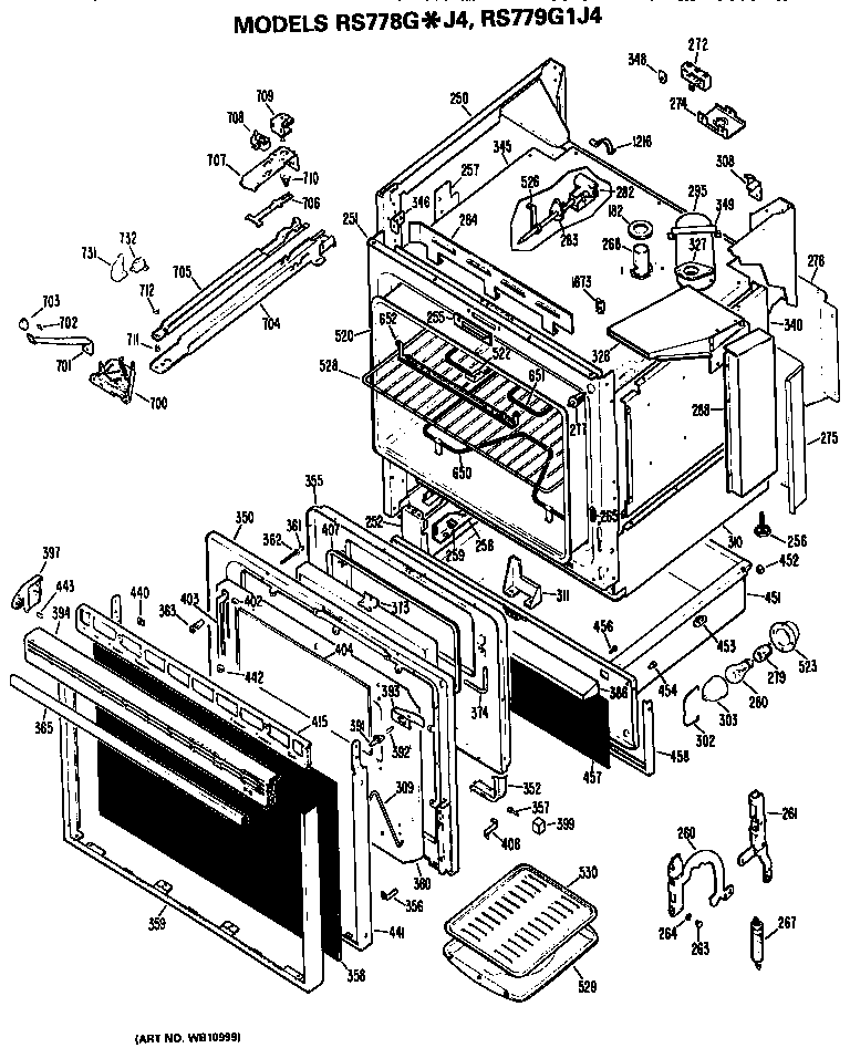 Hotpoint RS779G1J4 body diagram