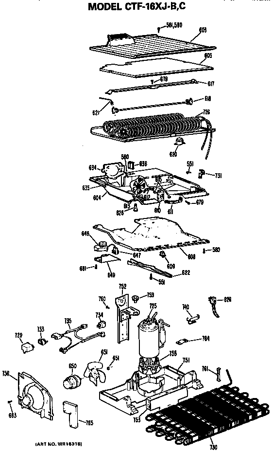 Hotpoint CTFP16AJCL unit parts diagram