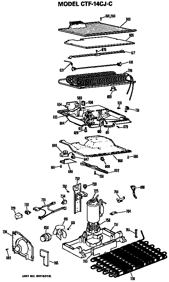 Hotpoint CTF14CJCR unit parts diagram