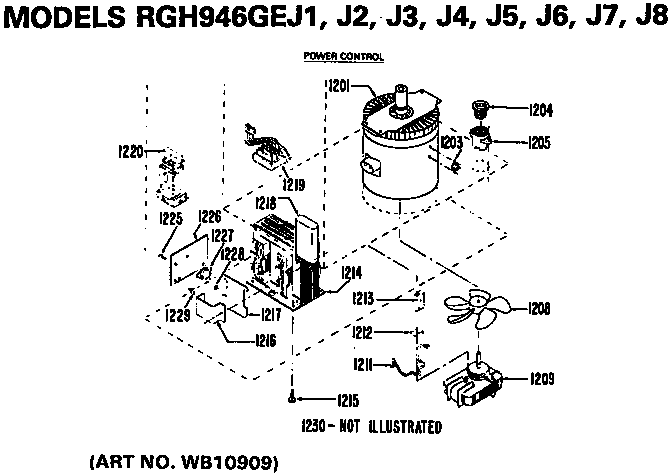 Hotpoint RGH946GEJ1 power control diagram