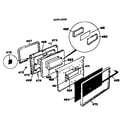 Hotpoint RGH946GEJ6 oven door diagram