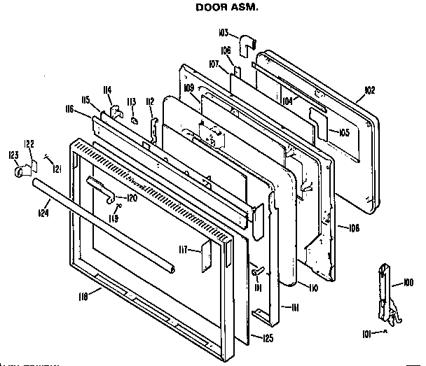 Hotpoint RB739G*K1 door diagram