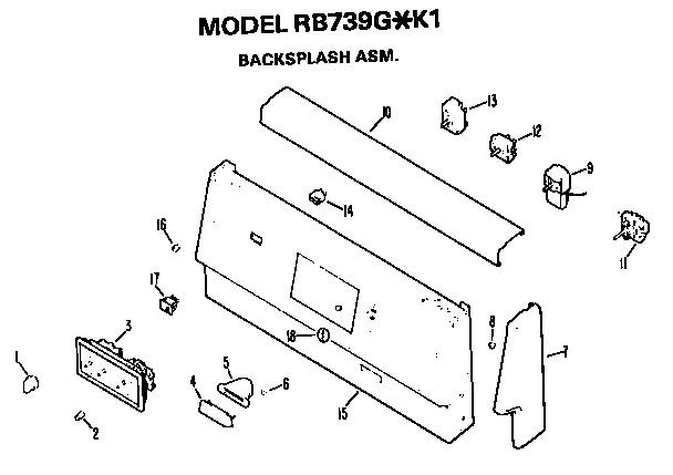 Hotpoint RB739G*K1 control diagram