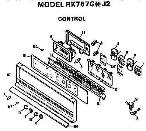 Hotpoint RK767G*J2 control diagram